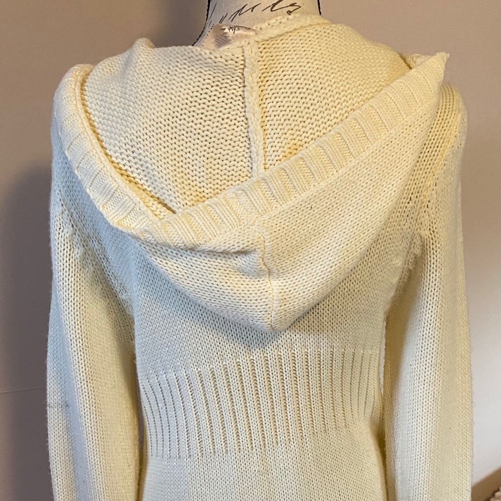 Vintage Duster hooded Sweater with toggle buttons